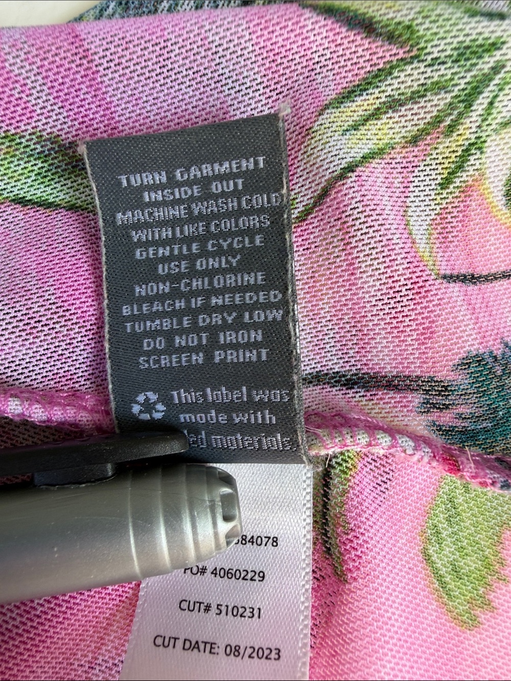 torrid Pink Floral V-Neck swim coverup - Picture 7 of 8